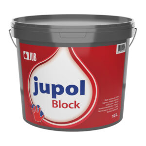 JUPOL BLOCK je brzosušeća boja na osnovi vodene disperzije akrilnih veziva, namenjena za bojenje svih vrsta unutrašnjih zidnih i plafonskih površina jer sprečava da stare mrlje izbiju na površinu.