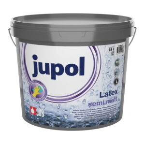 JUPOL Latex Semi-matt je vodoperiva latex boja za unutrašnje zidove otporna čak i na agresivna dezinfekciona sredstva