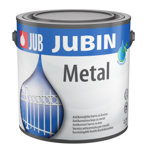 JUBIN METAL boja za metal na vodenoj bazi. Plastična kantica 2,25l